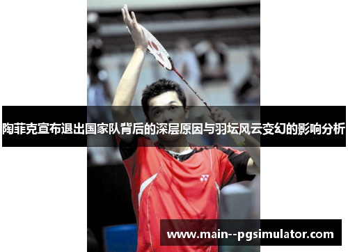 陶菲克宣布退出国家队背后的深层原因与羽坛风云变幻的影响分析 陶菲克宣布退出国家队背后的深层原因与羽坛风云变幻的影响分析